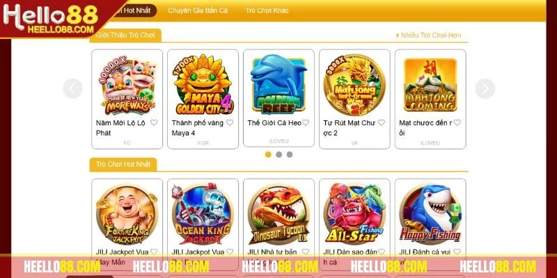 Tổng hợp kho game bí ẩn tại bắn cá Hello88