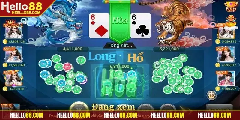 Cách chơi rồng hổ không quá phức tạp tại Hello88